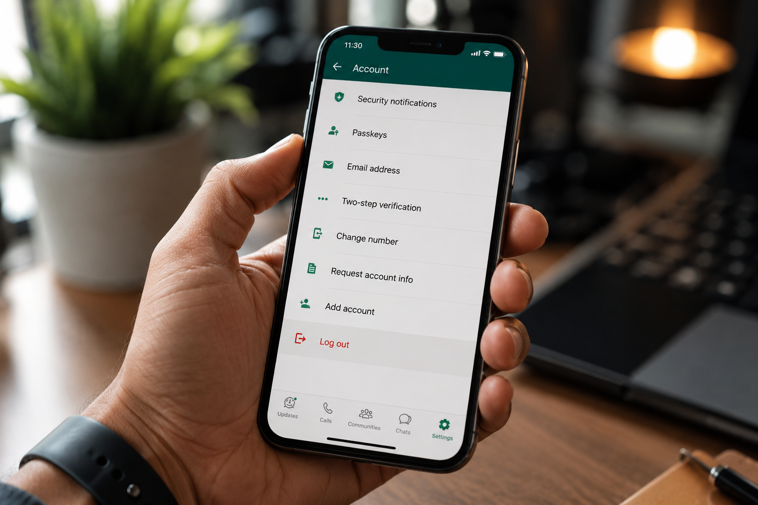 WhatsApp Logout Feature
